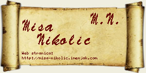 Miša Nikolić vizit kartica